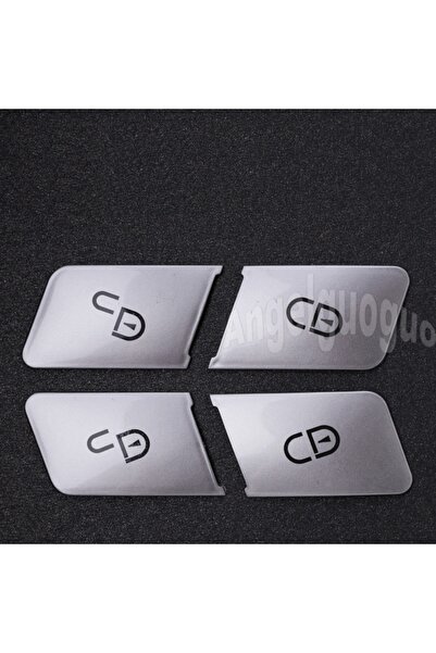 choice2 4pcs Silver Car Door Seat Memory Lock Button Cover Stickers for Merce...