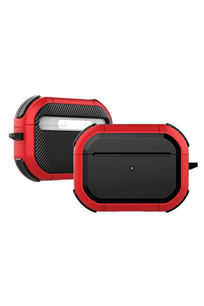 Choice27 For Airpods Pro 2nd Red TPU Headset Case Shockproof Headphone Case H...
