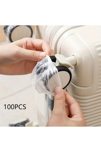 Choice1 100pcs 50/100pcs Dustproof Luggage Wheel Covers Disposable Suitcase P...