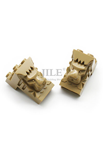 Choice3 khaki 10pcs 10pcs MOC 30274 Building Blocks 2x3x3 Lion Head City Wall...