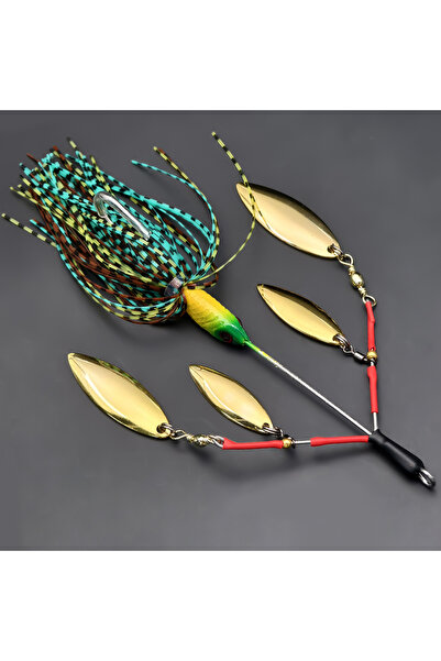 Choice FCP-599-B ANFS 1pc Fishing Lure Multi-Blade Spinner Bait for Bass Fish...