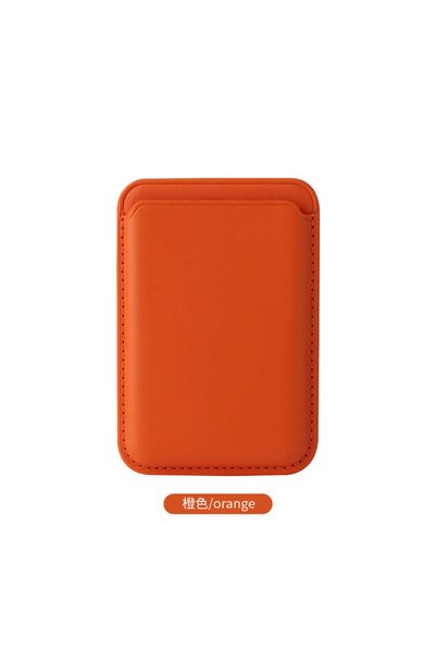 Choice Orange Magnetic Leather Wallet Card Holder Macsafe Phone Stand for Mag...