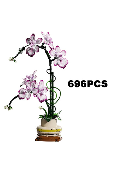 Choice1 B NO Box Creative Orchid Bouquet Potted Building Blocks Immortal Flow...
