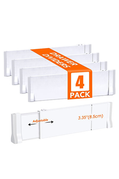 Choice 4pcs 1/2/4/6/8 Pack Drawer Dividers for Clothes, 11.6''-19.6'' Adjusta...