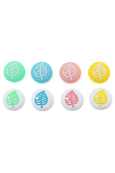 Choice15 ABCDEFGH each 1pc Animal Crossing Blue Leaf Thumb Stick Grip Cap Joy...