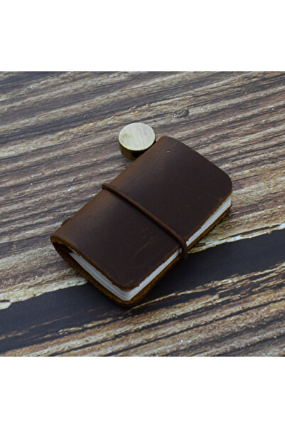 Choice Brown 1pc Tiny Leather Notebook Pocketbook Sketchbook Mini Vintage Ret...