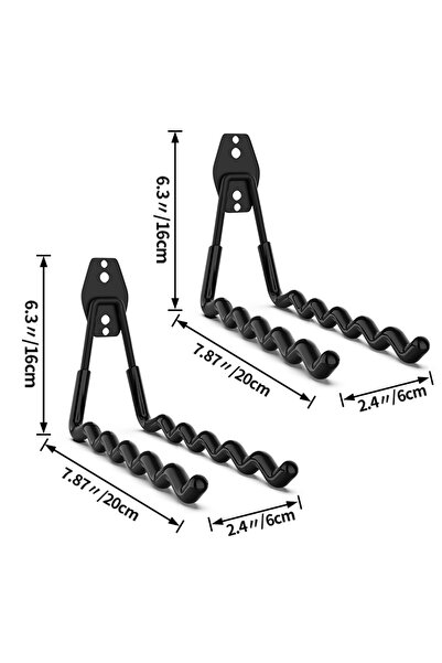 Choice 2wavy-Black Heavy Duty Metal Hook Garage Organizer Wall Mount Anti-sli...