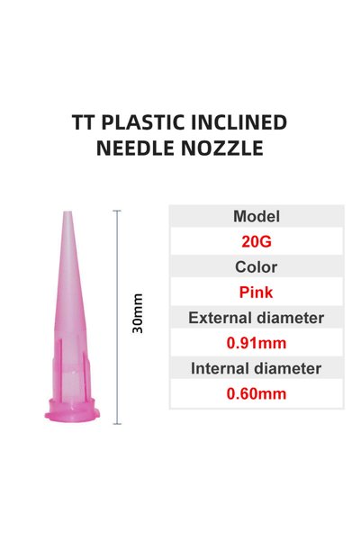 Choice8 20G 100Pcs 100pcs 10-30G 30mm TT Plastic Tapered Pinhead Liquid Dispe...