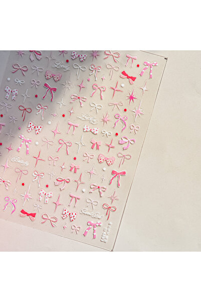 Choice 1pcs Thin and Tough Nails Sticker 3D Cute Pink Starry Sky Nail Art Sti...
