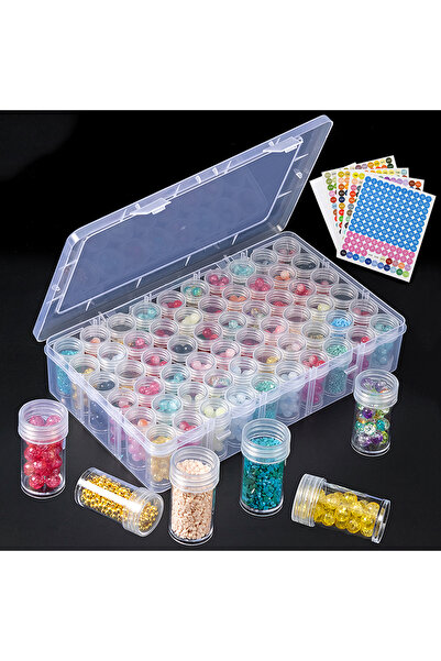 Choice1 60 Bottle-Sticker 1pc 24/30/48/60/80 Slots Plastic Storage Box, DIY D...