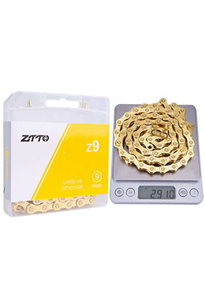 ZTTO 9S Gold ULT Bicycle 8 9 10 Speed Chain 116 Links MTB Road Bike Chains Po...