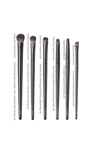Choice 6PCS Natural Eye Makeup Brushes Set Eyeshadow Brush Eyebrow Contour Ey...