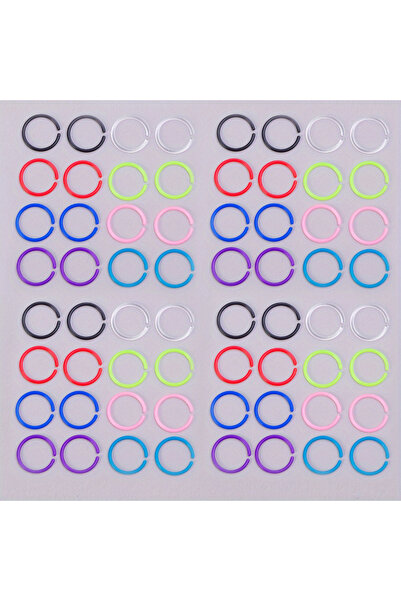 Choice Mix 64pcs 16/32/64pcs Flexible Colorful Acrylic Nose Ring Lip Hoops Re...