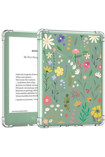 choice2 Clear Flower Case for 6" ALL-New Kindle (11th Generation-2024/2022 Re...