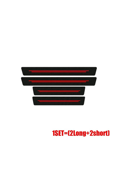 Choice1 Red 4pcs Universal Car Door Anti Scratch Protector Sticker Carbon Fib...
