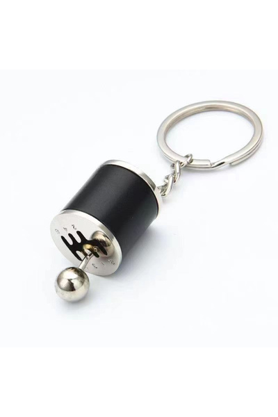Choice3 black Metal Keyring Creative Car Shifter Keychain Six Speed Manual Tr...