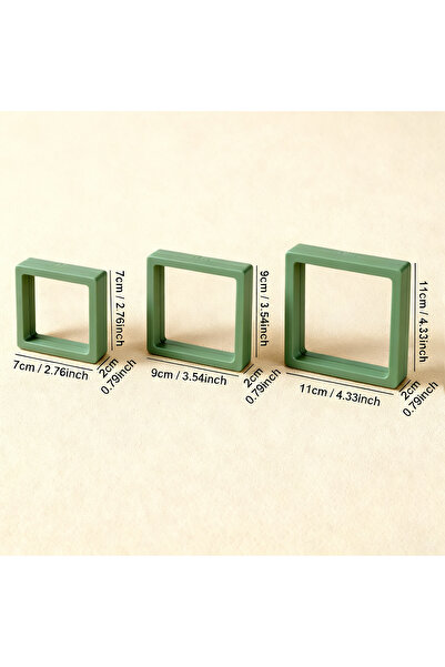 Choice10 L 10pcs-green 10pcs Color 3D Suspended Jewelry Box Multi Specificati...