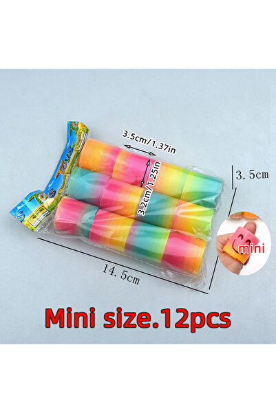 Choice Style as picture Mini 12pcs Multi-Size Rainbow Magic Spring Ring Toys ...