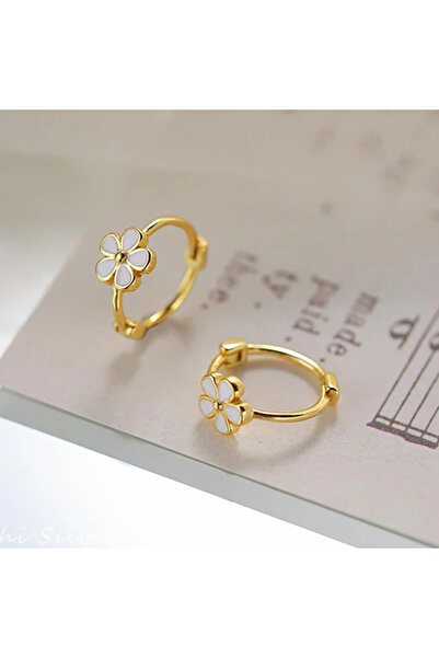 Choice qd323-gold New Fashion Fresh Flower Enamel Hoop Earrings for Women Dri...