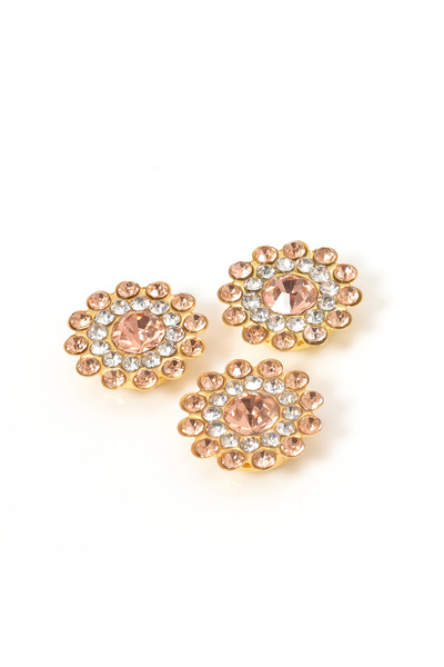 Choice Champagne 50pcs Crystal Claw Rhinestone Flatback Sewing Cabochons Beze...