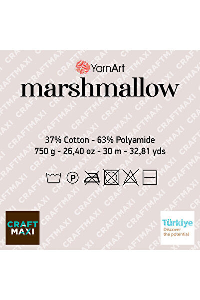 Yarnart Marshmallow - Düğüm Yastık Ipi Koyu Krem-919