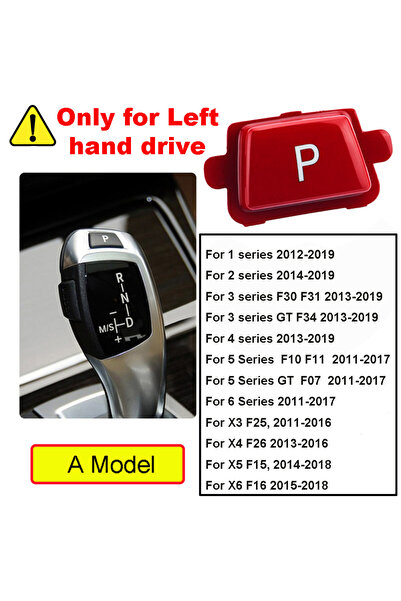 choice2 A Model-RED Car Gear Lever Auto Parking Button Letter P Button for BM...