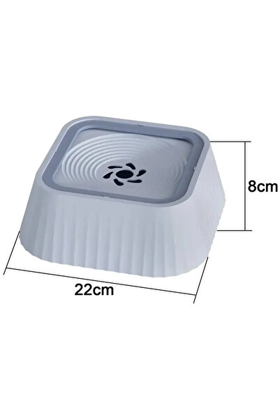 Choice 22X22X8 Gray Pet Water Fountain with Floating Plates No Spill Dog Wate...