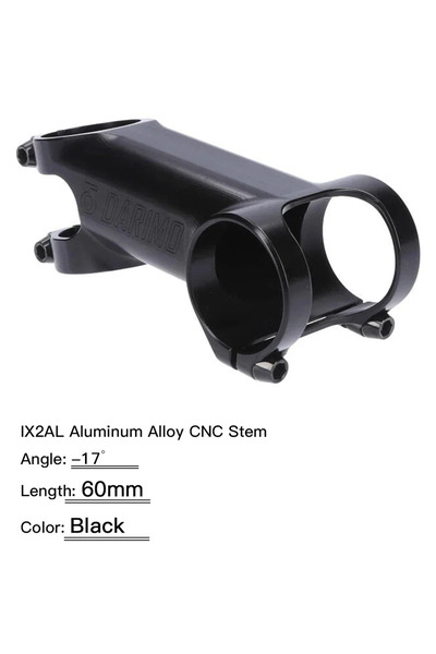 Choice 60mm Black Angle -17 IX2AL Bike Stem MTB/Road/Gravel Ultra Light Bicyc...