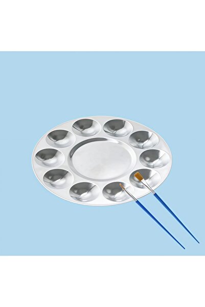 Choice 10-hole circle 1pc/10pc Aluminum Painting Pigment Palette, Palette, Ce...