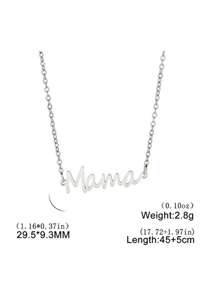 Choice 45-50cm B Mama Steel Skyrim Mama Letter Pendant Necklace for Women Sta...