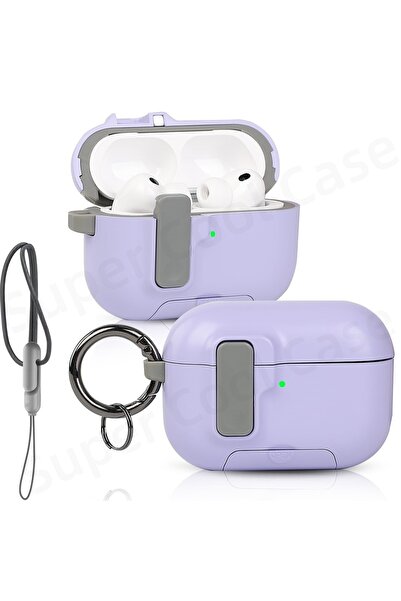 Choice for AirPods Pro 3 Purple 2025 For AirPods Pro 3 Case with Secure Lock ...
