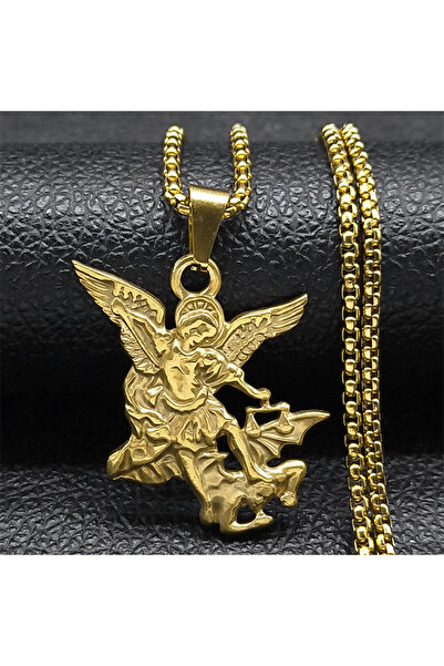 Choice 60cm BOX GD Archangel St.Michael Protect Me Necklace for Women Men Sta...