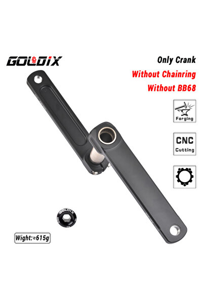 Choice 165mm Only Crank GOLDIX 50-34T/52-36T/53-39T Road Bike Crank Ultraligh...