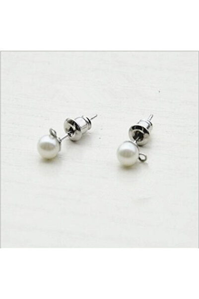 Choice1 rhodium 20Pcs Stainless Steel Earring Stud Posts with Loops And 5mm P...
