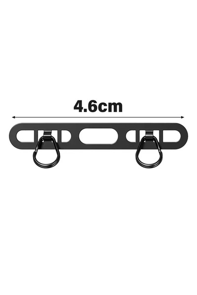 Choice12 1PCS Black 4/1PCS Luxury Stainless Steel Mobile Phone Lanyard Patch ...