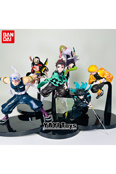 Choice1 Bandai 6Pcs Hot Anime Demon Slayer Figure Tanjirou Agatsuma Zenitsu K...