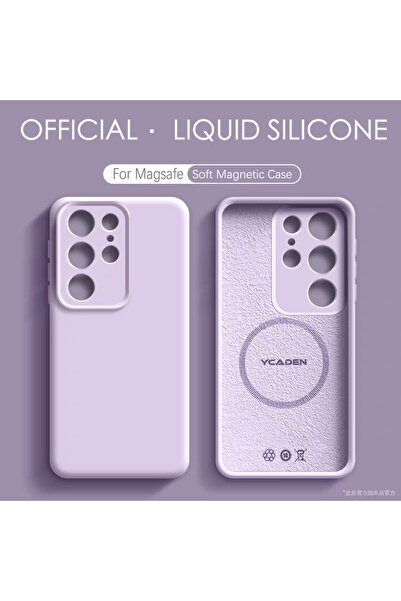 Choice20 Galaxy S23 Ultra Light Purple Wireless Charging Magnetic Liquid Sili...