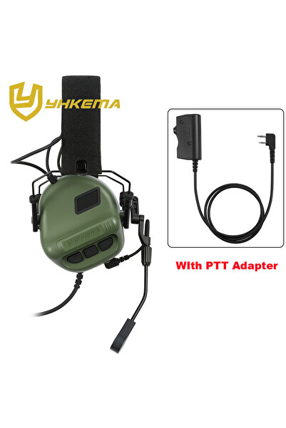 Choice11 Green with PTT 2026 NEW YHKEMA E70 Shooting Earmuffs Tactical Noise ...