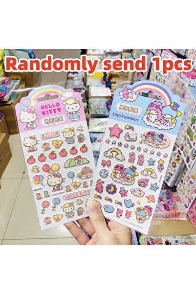 Choice Joytop Randomly-1pcs-A Genuine Sanrio Hello Kitty Glitter Stickers Car...