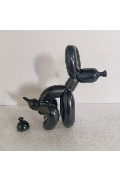 Choice1 10x10cm(small) black Poop Dog Balloon Statue Shiny Gold Creative Dog ...
