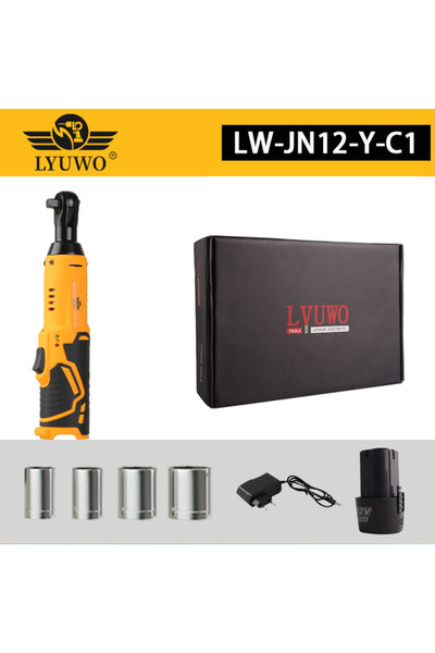 Choice4 LW-JN12-Y-C1 LYUWO طقم مفاتيح ربط كهربائية قابلة لإعادة الشحن 12 فولت...