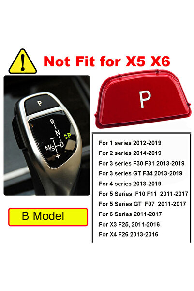 Choice6 B Model-RED Car Gear Lever Auto Parking Button Letter P Button for BM...