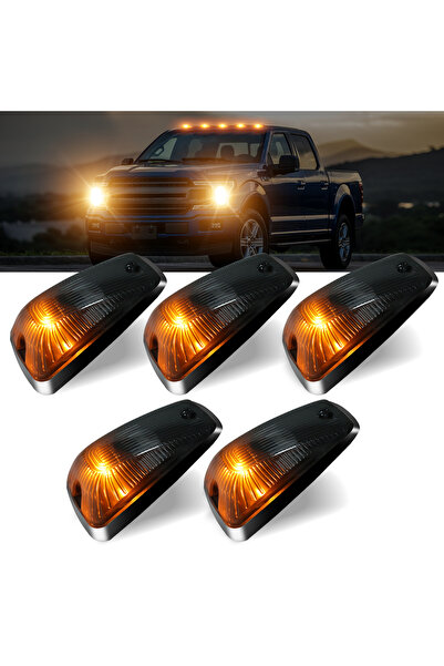 Choice Smoked shell 5PCS Amber/White/Smoked Chevy/GMC Cab Roof Running Light ...