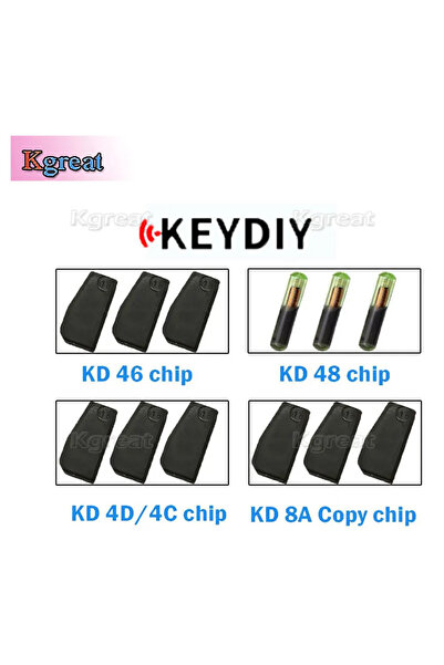 Choice1 5PCS KD48 Chip 5 10pcs KEYDIY Car Key Chip KD 4C/4D KD 48 KD 46 4C 4D...