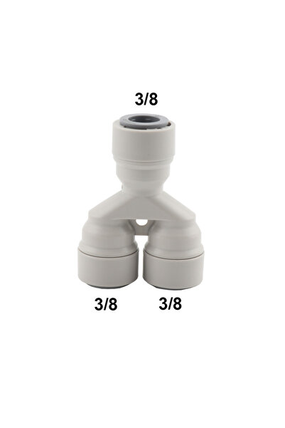 Choice Y type RO Water Fitting Quick Connector 3/8"OD Hose Tee Y Ball Valve E...