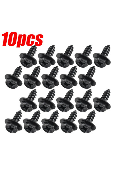 Choice 10pcs Car Bumper Fender Fastener Clip Hex Head Self Tapping Screws Uni...