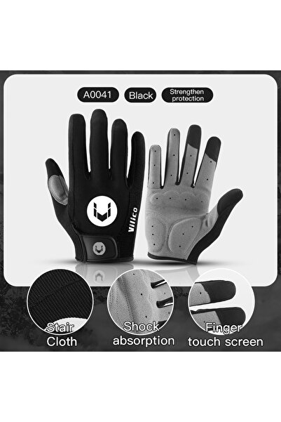 Choice M A0050-BK Autumn Winter MTB Cycling Long Finger Gloves Non-Slip Wear ...