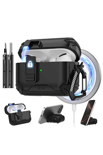 choice2 For Airpods 4 Case Black with Pen For AirPods 4 Generation Case Magne...