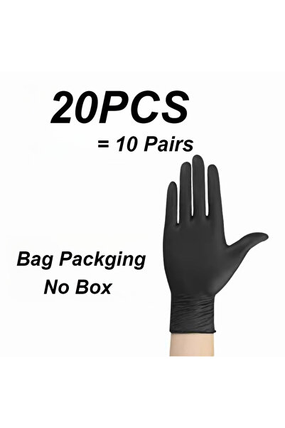 Choice XL 20PCS 10/20/50/100PCS Black Nitrile Disposable Gloves Disposable Cl...