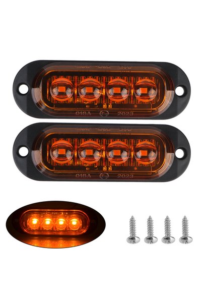 Choice Yellow Marker Light Waterproof 4LED Car Truck Trailer Beacon Lamp Warn...